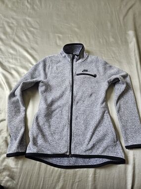Nike Sportswear Women's Gray Full Zip Fleece Sweatshirt Summit Jacket Size Small